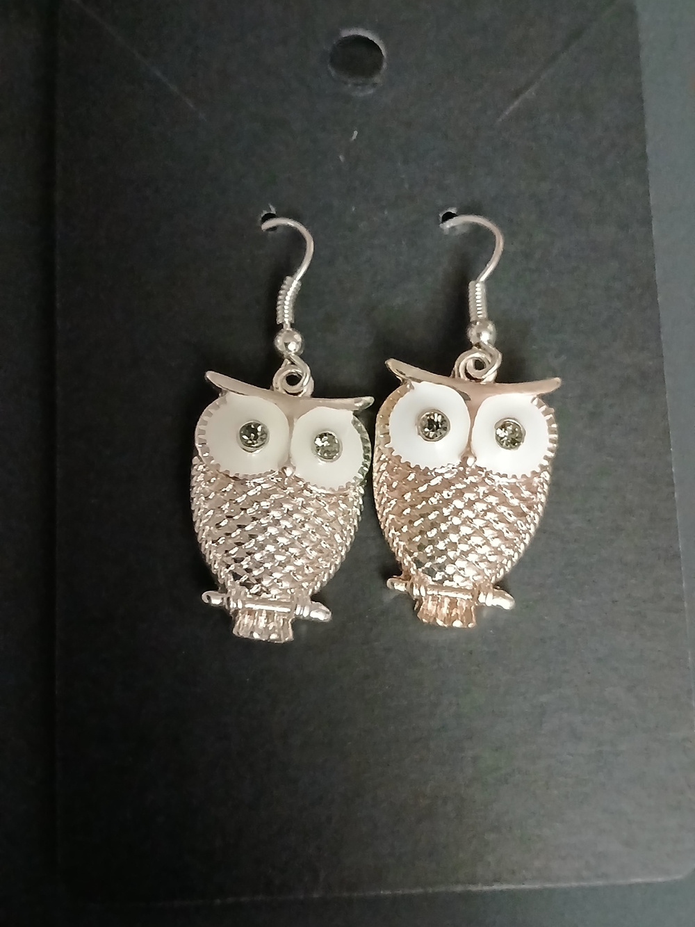 Silver Owl Dangle Earrings - Women Jewelry
